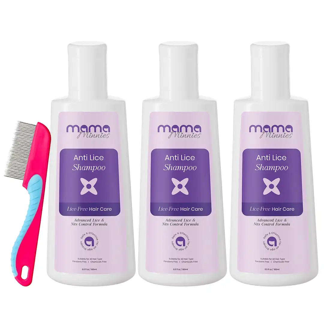 anti lice shampoo 3 bottle with comb