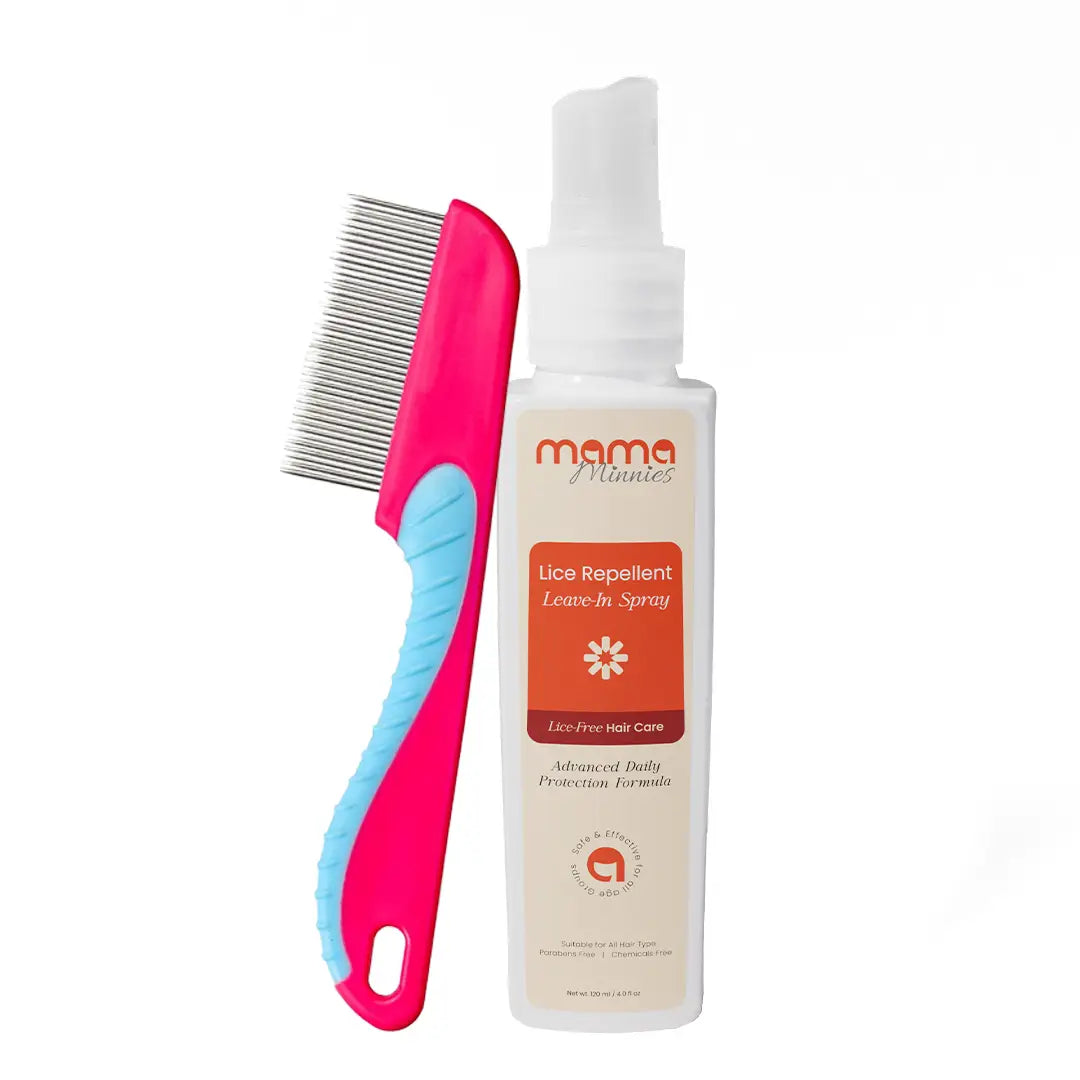lice repellent leave in spray with comb by mama minnies